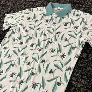 Bonobos Golf Polo Shirt, Geo Floral, Men's M - Medium, Slim Fit